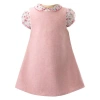 Rachel Riley Girl's Tweed Pinafore Dress & Top Set In Pink