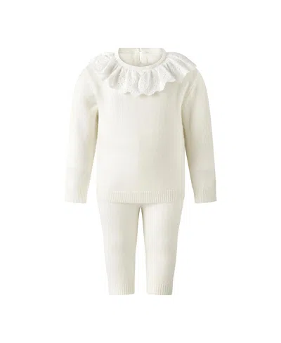 Rachel Riley Unisex Cashmere Knit Set - Baby In White