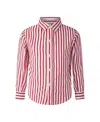 Rachel Riley Unisex Red Stripe Shirt In Multi