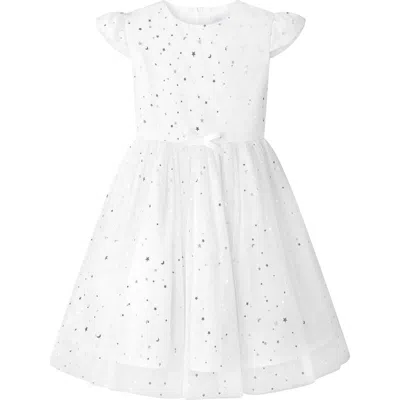 Rachel Riley Kids'  White Star Tulle Party Dress