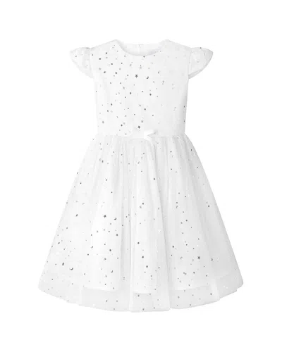 Rachel Riley White Star Tulle Party Dress