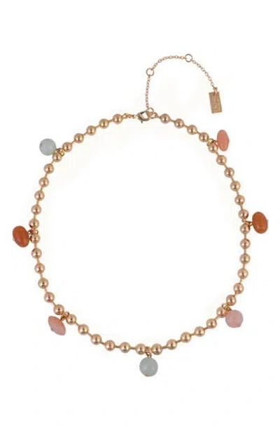 Rachel Roy Aventurine Shaker Chain Necklace In Multi