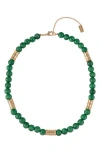 Rachel Roy Beaded Collar Necklace In Green