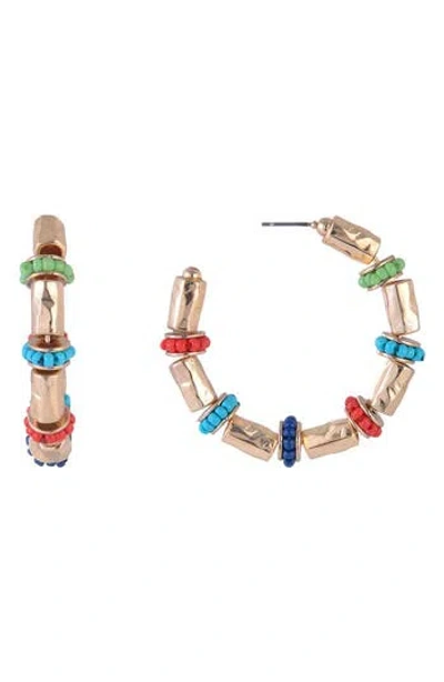 Rachel Roy Beaded Hoop Earrings In Multi