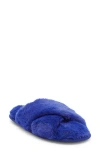 Rachel Roy Cardi Faux Fur Slipper In Blue