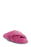 Rachel Roy Cardi Faux Fur Slipper In Purple