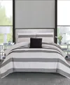 Rachel Roy Chenille Stripe 3-pc. Comforter Set, Twin In Black  White