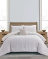 Rachel Roy Chenille Waffle Comforter Sets In White  Taupe