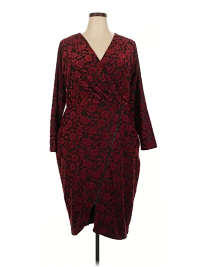 Pre-owned Rachel Roy Cocktail Dress In Burgundy
