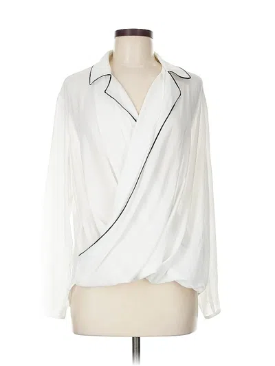 Pre-owned Rachel Roy Collection Long Sleeve Blouse In White