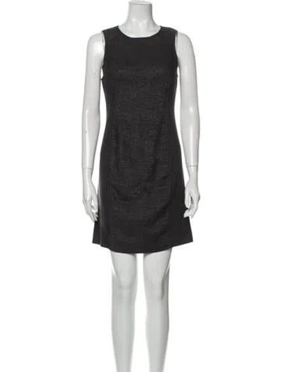 Pre-owned Rachel Roy Crew Neck Mini Dress In Gray