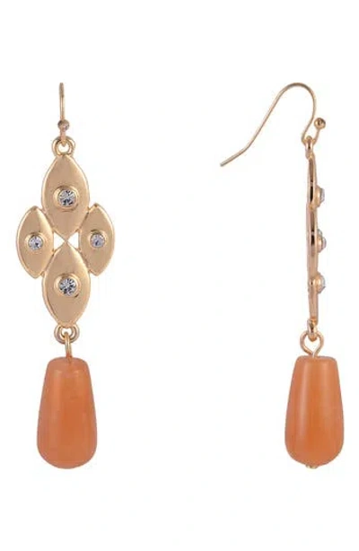 Rachel Roy Crystal & Aventurine Drop Earrings In Gold