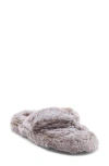 Rachel Roy Faux Fur Slipper In Gray