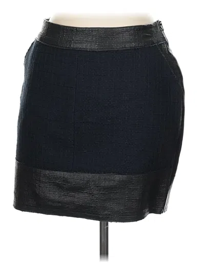 Pre-owned Rachel Roy Faux Leather Skirt In Black