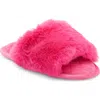 Rachel Roy Harper Faux Fur Slipper In Pink