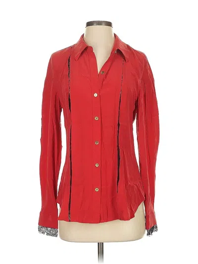 Pre-owned Rachel Roy Long Sleeve Blouse In Red