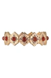 Rachel Roy Malachite Stretch Bracelet In Gold
