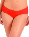 Rachel Roy Rachel  Ruched Bikini Bottom In Red