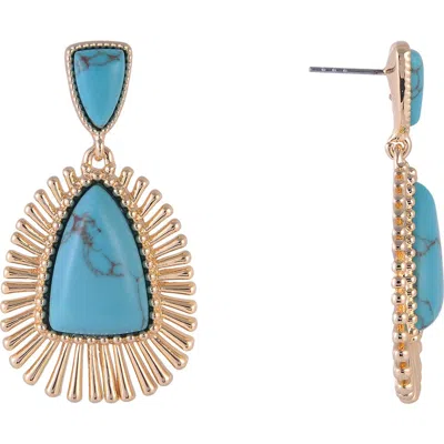 Rachel Roy Resin Drop Earrings In Gold