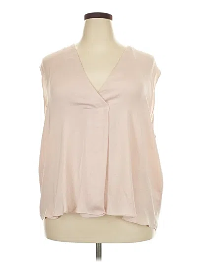 Pre-owned Rachel Roy Sleeveless Blouse In Tan