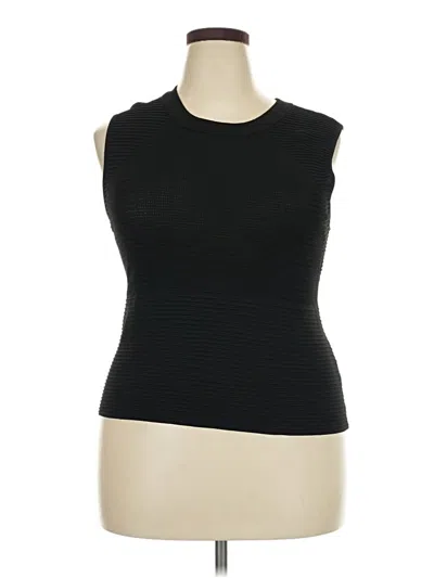 Pre-owned Rachel Roy Sleeveless Top Black Boatneck Tops