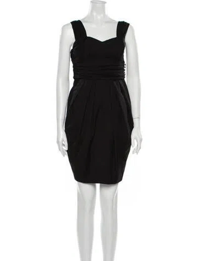 Pre-owned Rachel Roy Square Neckline Mini Dress In Black