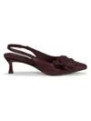 Rachel Roy Women's Grace Floral Kitten Pumps In Burgundy