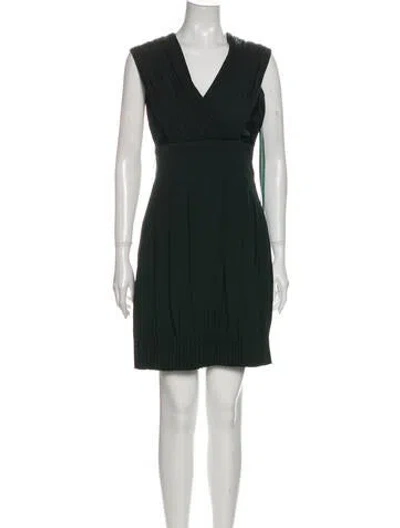 Pre-owned Rachel Roy Wool Mini Dress In Green