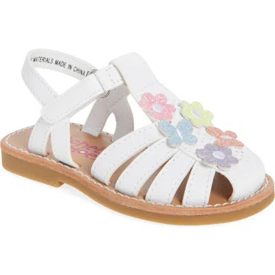 Rachel Shoes Kids' Flower Fisherman Sandal In White/multi