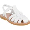 Rachel Shoes Kids' Flower Fisherman Sandal In White/white