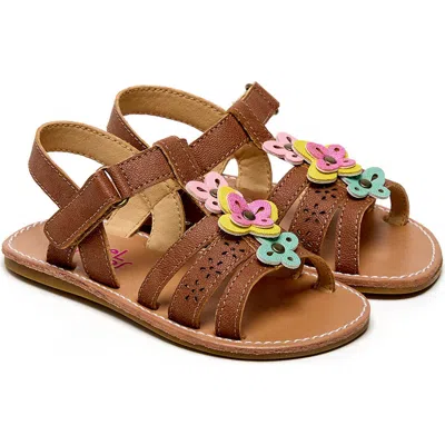 Rachel Shoes Kids' Flower Sandal In Brown