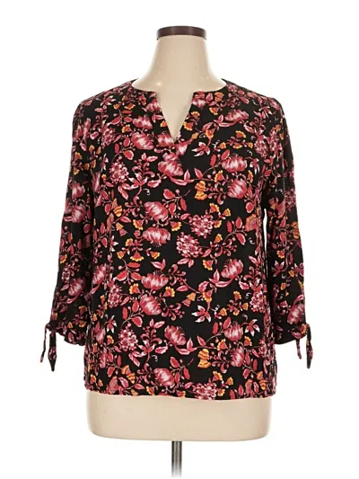 Pre-owned Rachel Zoe 3/4 Sleeve Blouse In Black