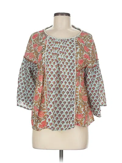 Pre-owned Rachel Zoe 3/4 Sleeve Blouse In Blue