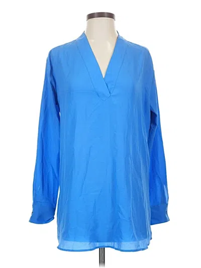 Pre-owned Rachel Zoe 3/4 Sleeve Blouse In Blue