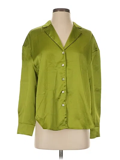 Pre-owned Rachel Zoe 3/4 Sleeve Blouse In Green