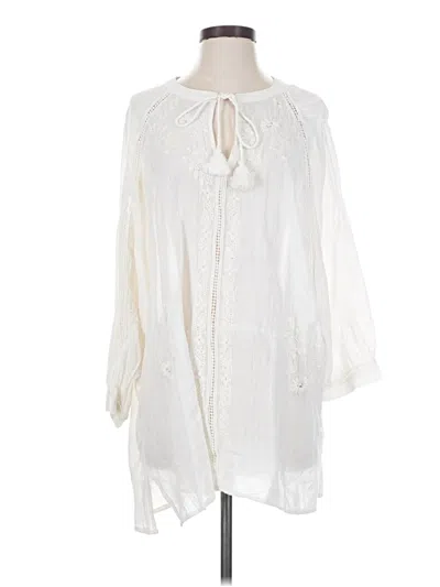 Pre-owned Rachel Zoe 3/4 Sleeve Blouse In Ivory