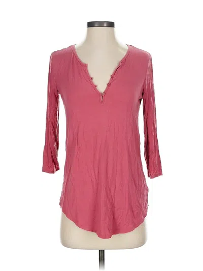 Pre-owned Rachel Zoe 3/4 Sleeve T-shirt In Pink