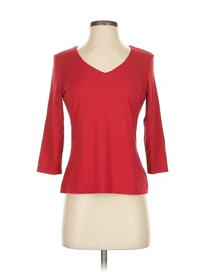 Pre-owned Rachel Zoe 3/4 Sleeve T-shirt In Red