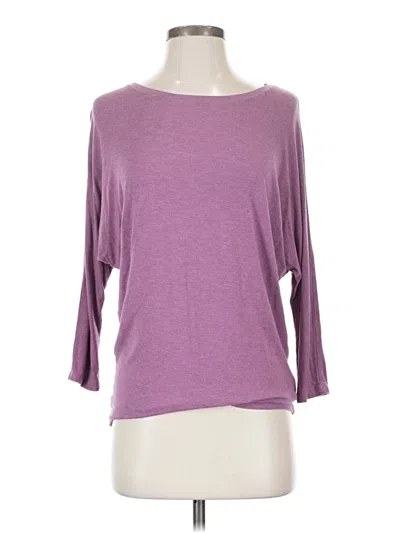 Pre-owned Rachel Zoe 3/4 Sleeve T-shirt In Purple