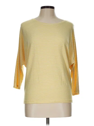 Pre-owned Rachel Zoe 3/4 Sleeve T-shirt In Yellow