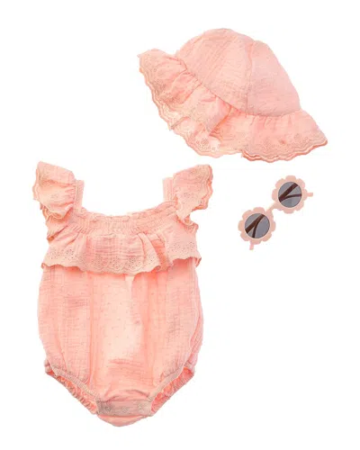Rachel Zoe Babies' 3pc Bodysuit Set In Pink