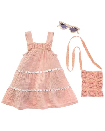 Rachel Zoe Kids' 3pc Dress Set In Pink