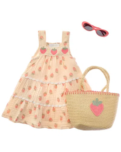 Rachel Zoe Kids' 3pc Dress Set In Brown
