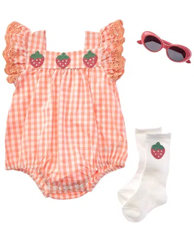 Rachel Zoe Kids' 3pc Romper Set In Multi