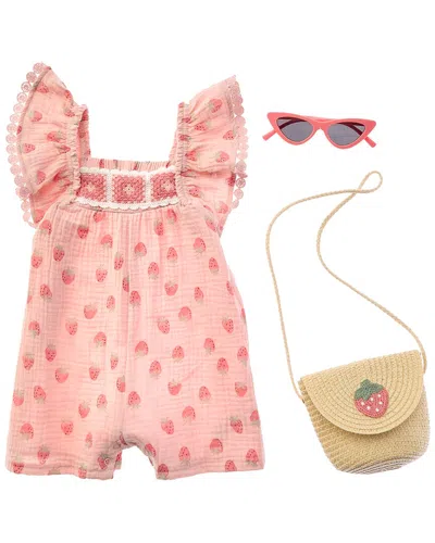 Rachel Zoe Kids' 3pc Romper Set In White