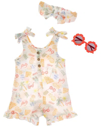 Rachel Zoe Kids' 3pc Romper Set In Multi