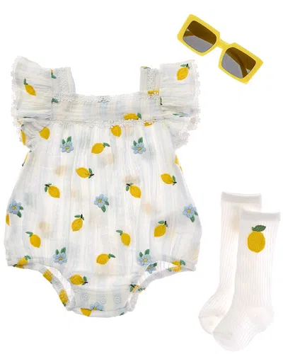 Rachel Zoe Kids' 3pc Romper, Socks, & Glasses Set In Multi