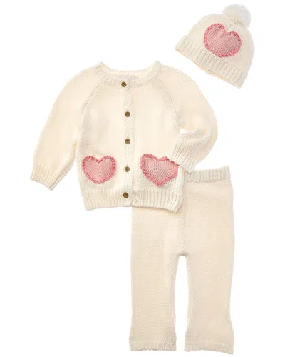 Rachel Zoe 3pc Sweater, Pant & Hat Set In Neutral