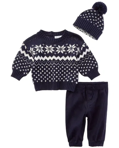 Rachel Zoe 3pc Sweater, Pant & Hat Set In Blue