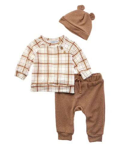 Rachel Zoe 3pc Sweater Pant Set In Brown